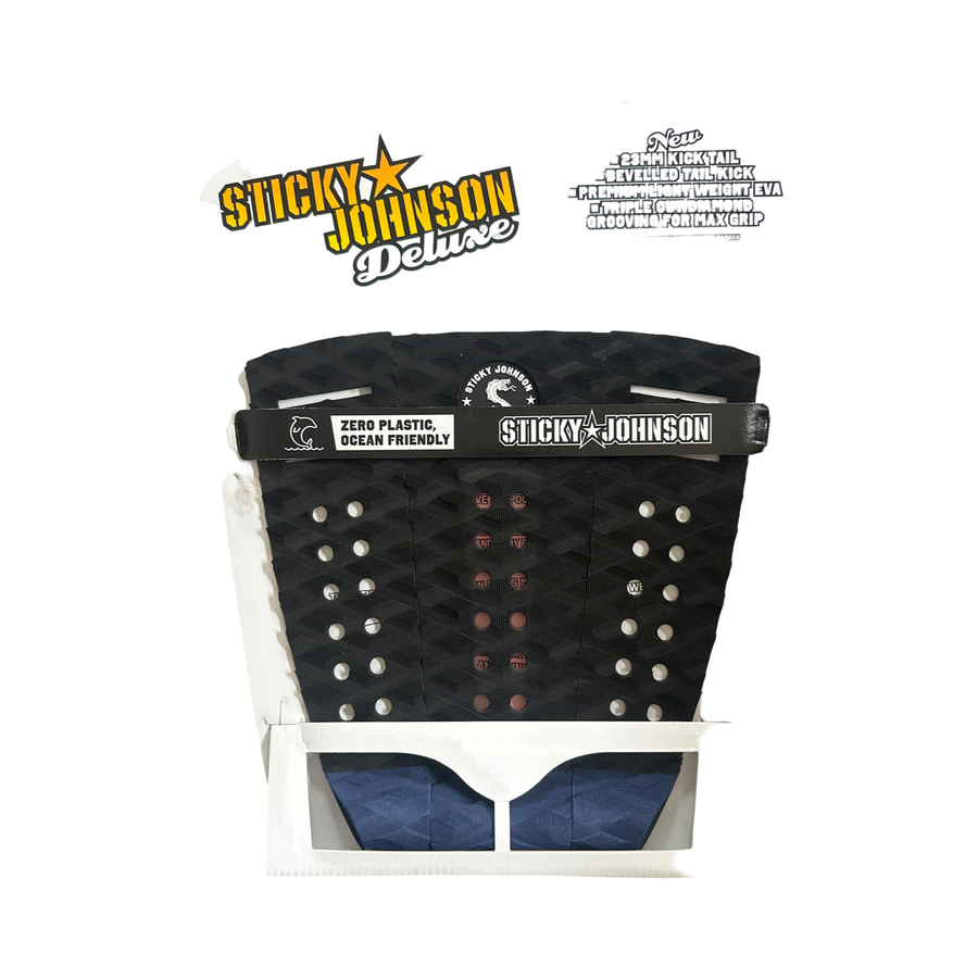 Black with blue kick